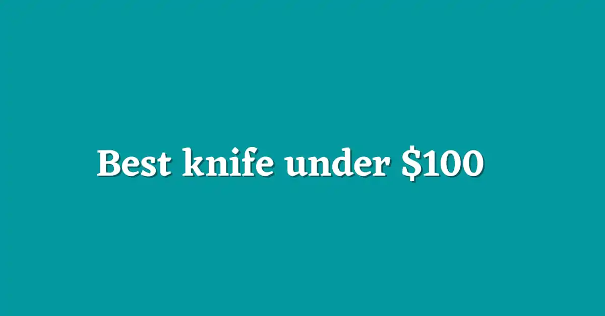 Best Knife Under 100 1